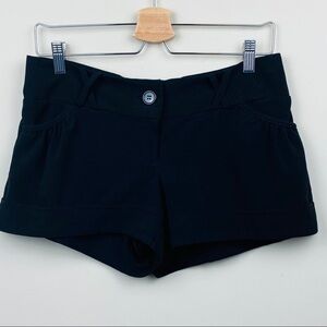 Charolette Russe || Black Shorts with "Puckered" Front Pockets; Size 7